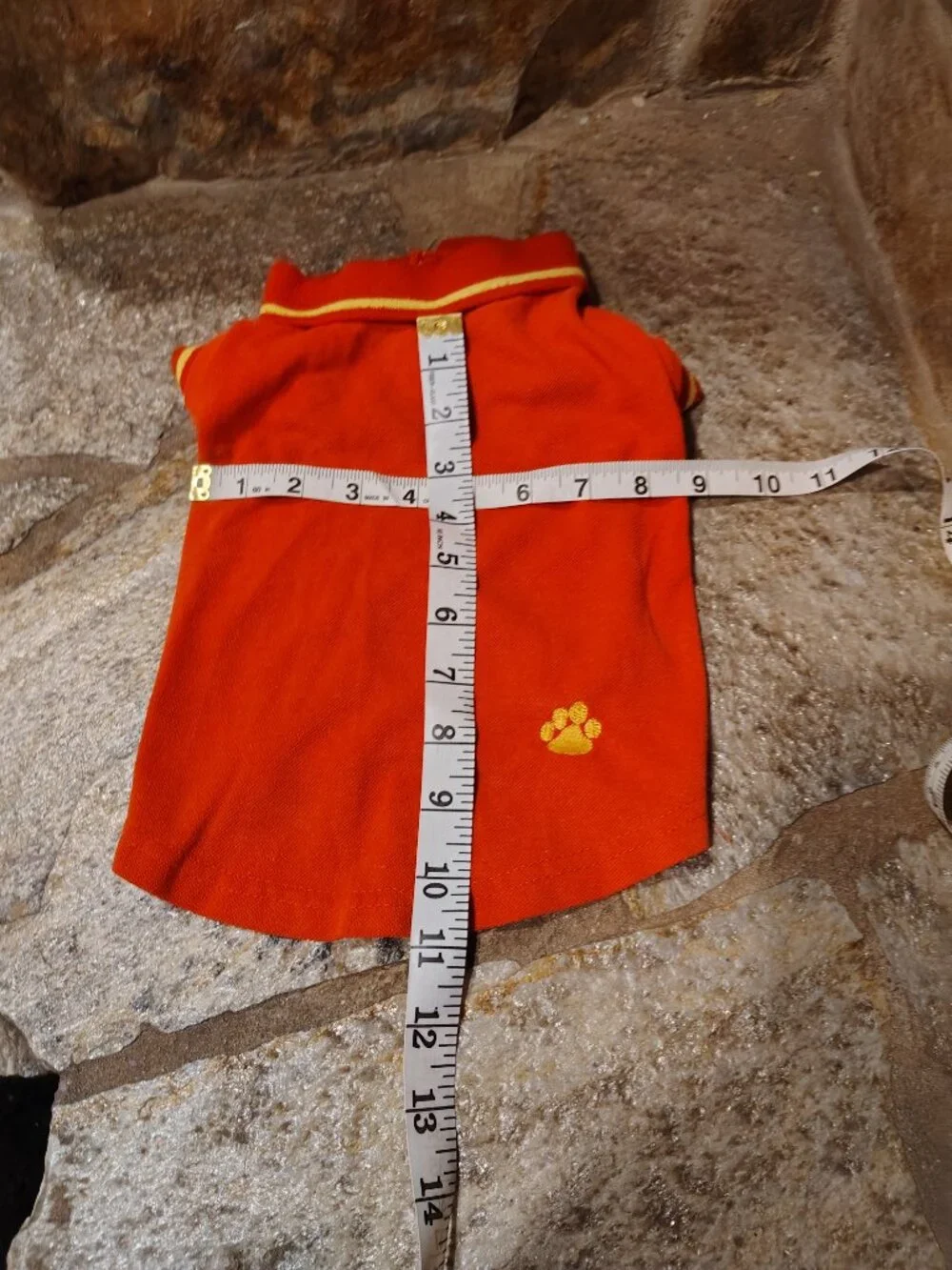 Top Paw Dog Red Yellow Polo Shirt Size Medium Cotton Pet Cat